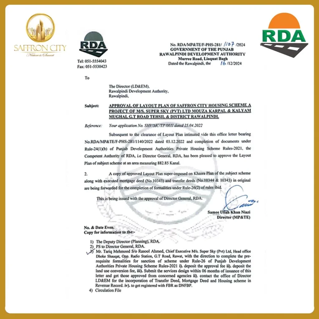 Saffron City LOP Approval